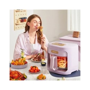 Freidora de aire automática para el hogar, horno Visual de vidrio, microordenador multifunción, Control de pantalla táctil, sin  Freidora de aire automática para el hogar, horno Visual de vidrio, microordenador multifunción, Control de pantalla táctil, sin