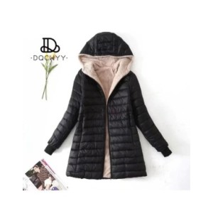 Chaqueta con capucha de longitud media para mujer, abrigo de algodón de lana, Parkas cálidas de lana de cordero, edición coreana Chaqueta con capucha de longitud media para mujer, abrigo de algodón de lana, Parkas cálidas de lana de cordero, edición coreana