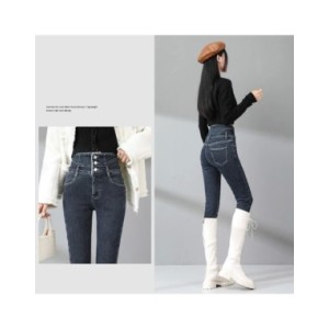 Pantalones vaqueros de cintura alta para mujer, Jeans clásicos de terciopelo de felpa, elásticos, gruesos, cálidos y delgados, c Pantalones vaqueros de cintura alta para mujer, Jeans clásicos de terciopelo de felpa, elásticos, gruesos, cálidos y delgados, c