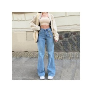 Pantalones vaqueros de cintura alta Y2k para mujer, ropa de calle ajustada, pantalones acampanados elásticos, Pantalones rectos  Pantalones vaqueros de cintura alta Y2k para mujer, ropa de calle ajustada, pantalones acampanados elásticos, Pantalones rectos