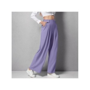 Pantalones de pierna ancha para mujer, de cintura alta trajes elegantes, pantalones casuales, pantalones de pierna ancha con bol