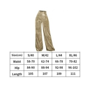 Pantalones brillantes de pierna ancha para mujer, pantalón informal brillante, pantalones largos de salón, ropa de noche para di Pantalones brillantes de pierna ancha para mujer, pantalón informal brillante, pantalones largos de salón, ropa de noche para di