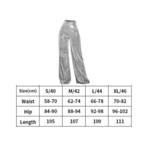 Pantalones brillantes de pierna ancha para mujer, pantalón informal brillante, pantalones largos de salón, ropa de noche para di Pantalones brillantes de pierna ancha para mujer, pantalón informal brillante, pantalones largos de salón, ropa de noche para di