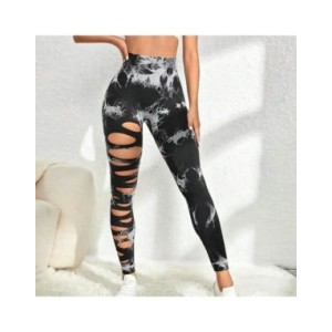 Leggings ahuecados Tie Dye para mujer, pantalones deportivos para Fitness, ropa deportiva Sexy de cintura alta, mallas Push Up p Leggings ahuecados Tie Dye para mujer, pantalones deportivos para Fitness, ropa deportiva Sexy de cintura alta, mallas Push Up p