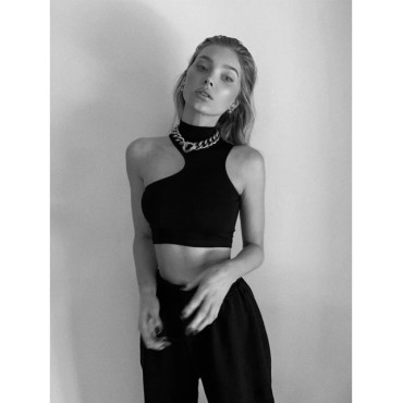 Top corto sin mangas con cuello alto y detalle de recorte para mujer, Top corto asimétrico activo