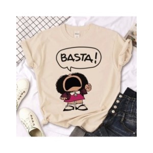 Camiseta de Mafalda de algodón para mujer, camiseta gráfica Kawaii de alta calidad, ropa Harajuku de Manga de Anime, novedad de  Camiseta de Mafalda de algodón para mujer, camiseta gráfica Kawaii de alta calidad, ropa Harajuku de Manga de Anime, novedad de