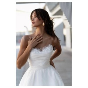 Vestidos de novia Vintage con cuello de perla, Túnica plisada Simple, elegante de satén, sin hombros, línea A, sin mangas, 2024 Vestidos de novia Vintage con cuello de perla, Túnica plisada Simple, elegante de satén, sin hombros, línea A, sin mangas, 2024